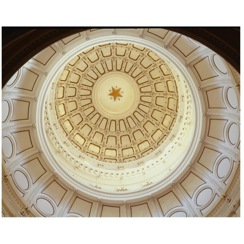The Texas Capitol Dome, Austin Texas-Paper Art-26&quotx22"
