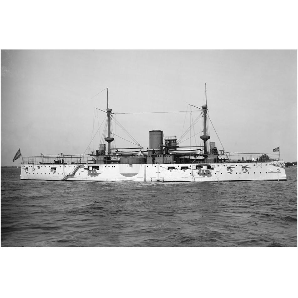 USS Texas, 1895-Paper Art-20&quotx14"