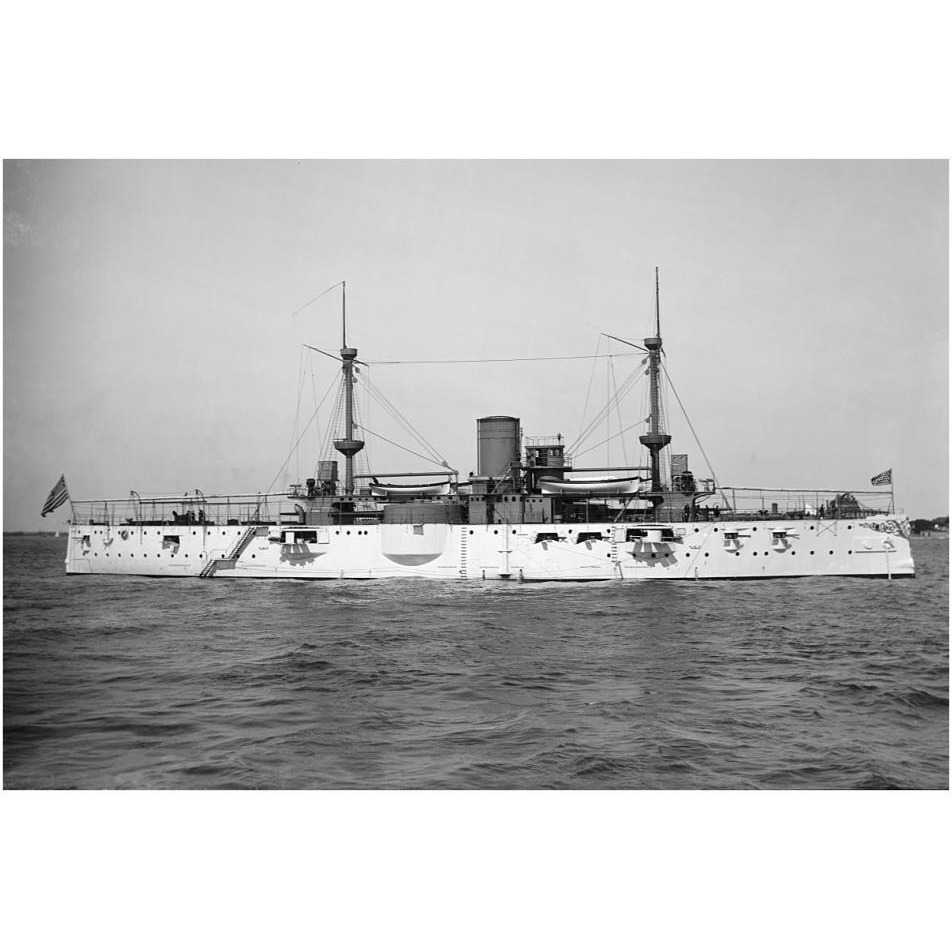 USS Texas, 1895-Paper Art-38&quotx26"
