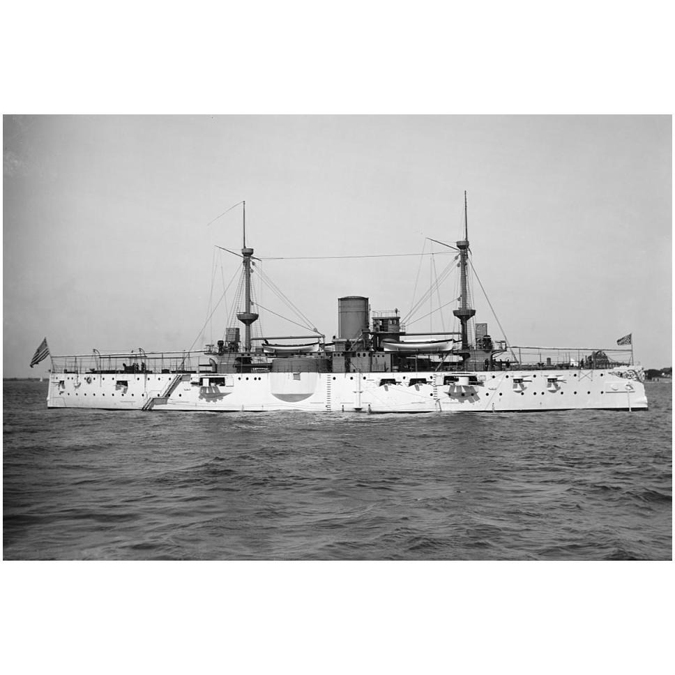 USS Texas, 1895-Paper Art-50&quotx34"