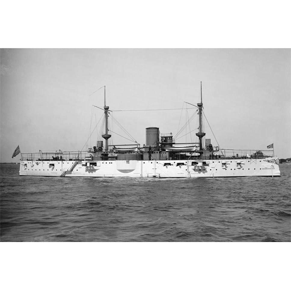 USS Texas, 1895-Paper Art-62&quotx42"