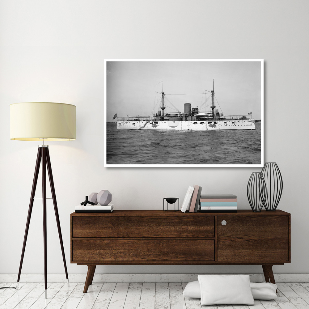 USS Texas, 1895-Paper Art-62&quotx42"