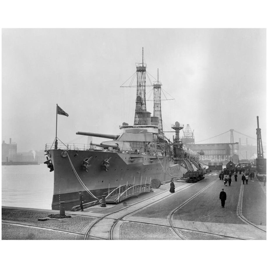 Battleship Texas in the Shipyard, ca. 1911-Paper Art-22&quotx18"