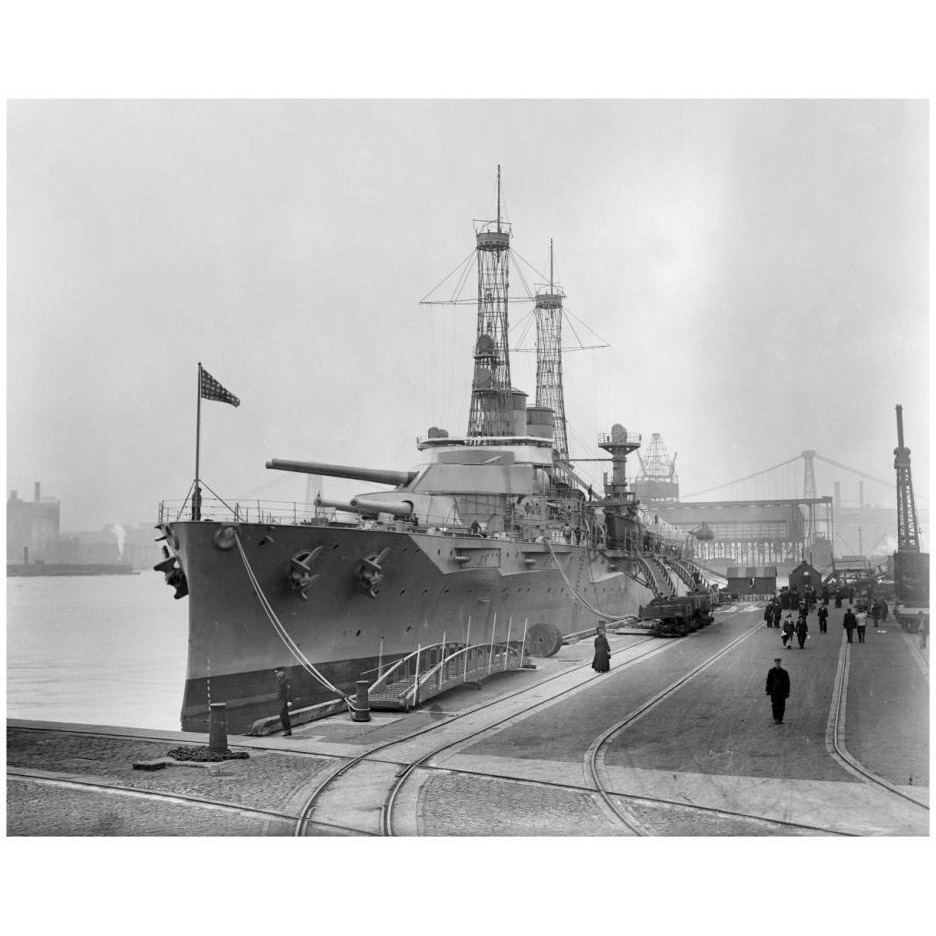 Battleship Texas in the Shipyard, ca. 1911-Paper Art-26&quotx22"