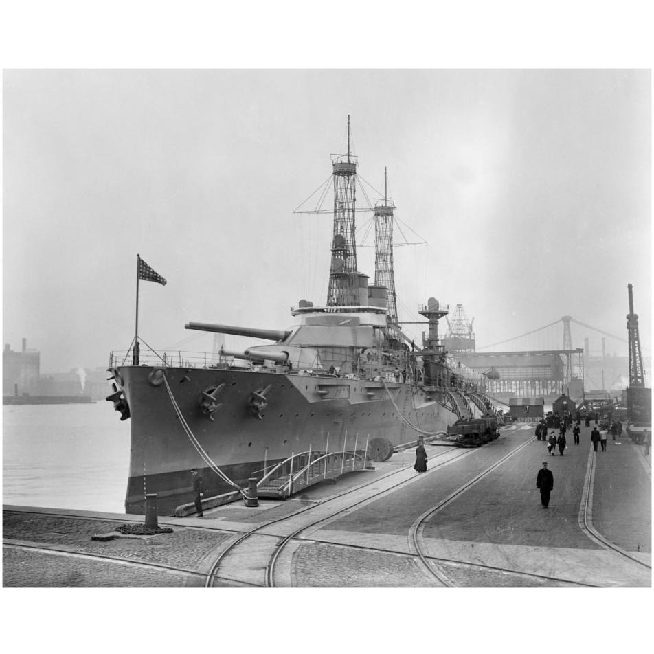 Battleship Texas in the Shipyard, ca. 1911-Paper Art-37&quotx30"
