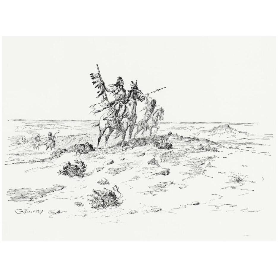 The Indian of the Plains as he was, 1899-Paper Art-26&quotx20"