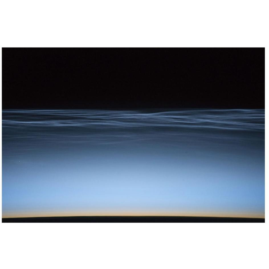 Noctilucent Clouds Over Earth-Paper Art-26&quotx18"