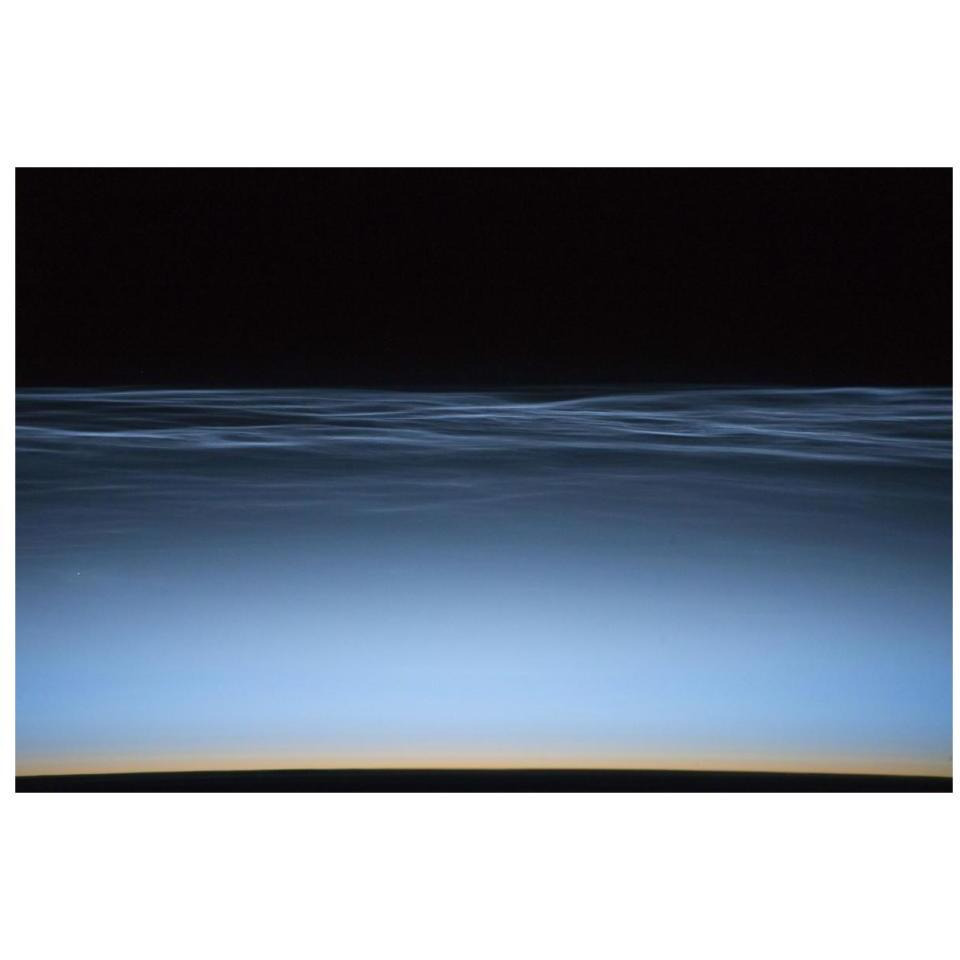 Noctilucent Clouds Over Earth-Paper Art-32&quotx22"
