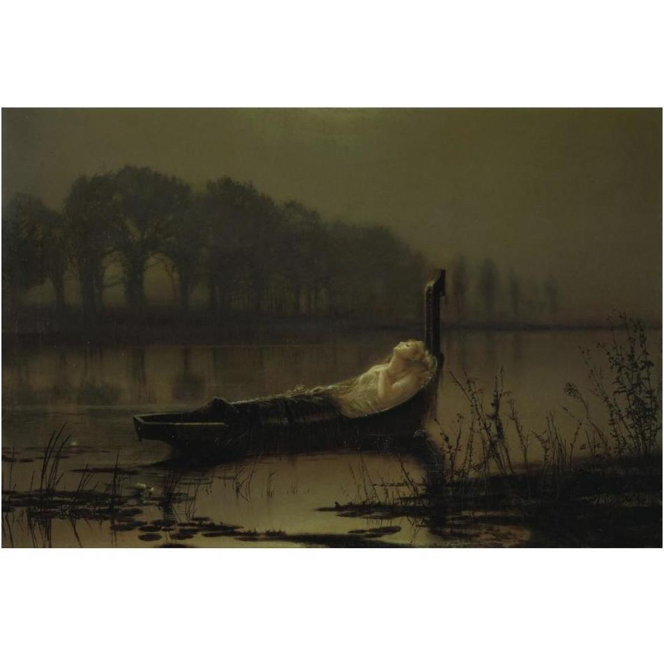 The Lady of Shalott-Paper Art-20&quotx14"