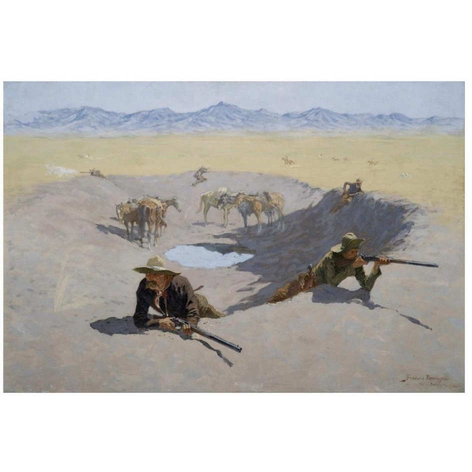 Fight for the Waterhole-Paper Art-26&quotx18"
