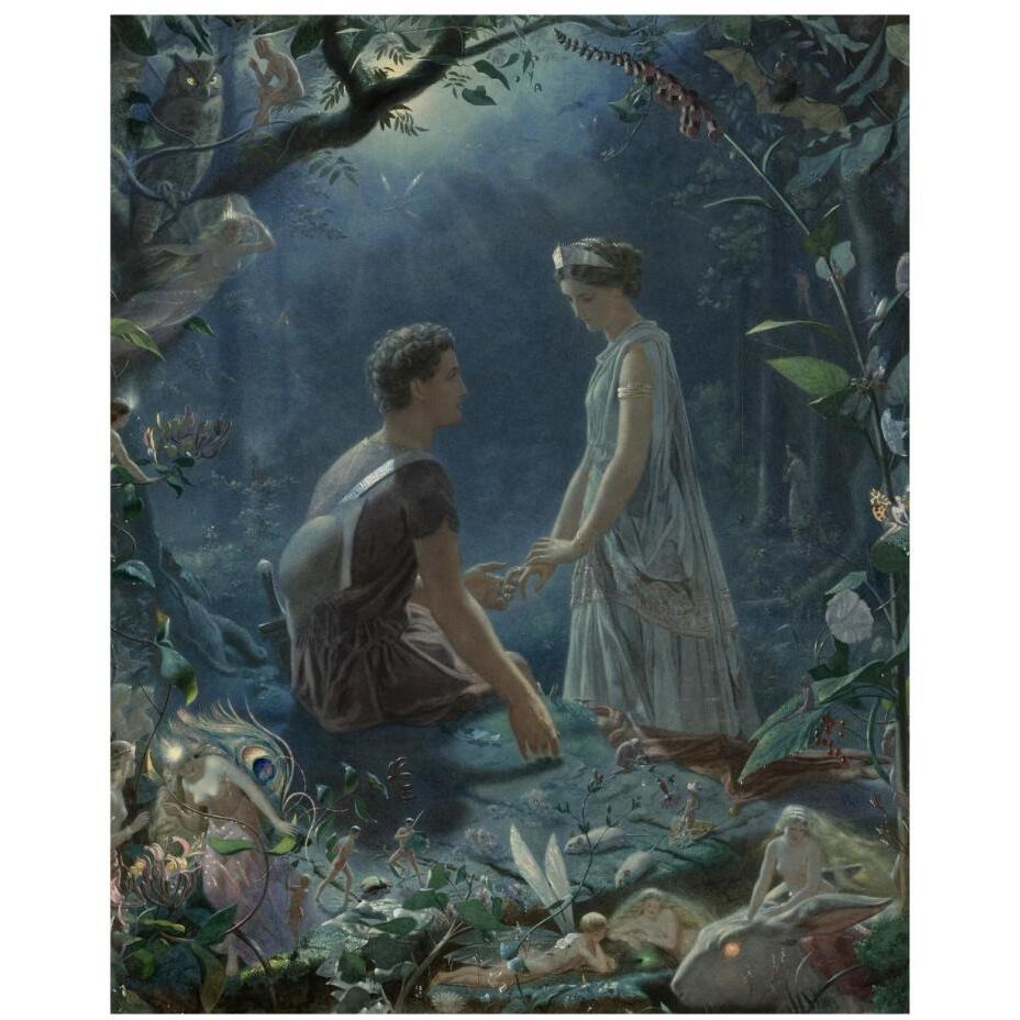A Midsummer Night's Dream - Hermia and Lysander-Paper Art-18&quotx22"