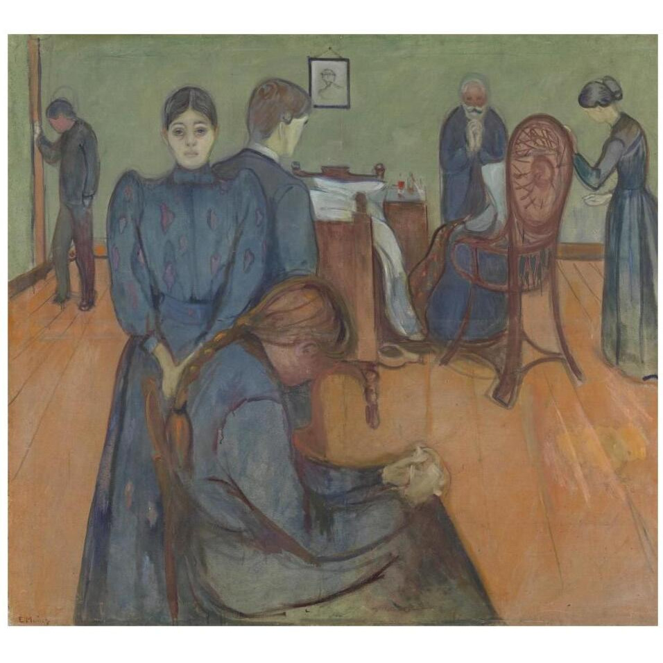 Death in the Sickroom, 1893-Paper Art-32&quotx29"