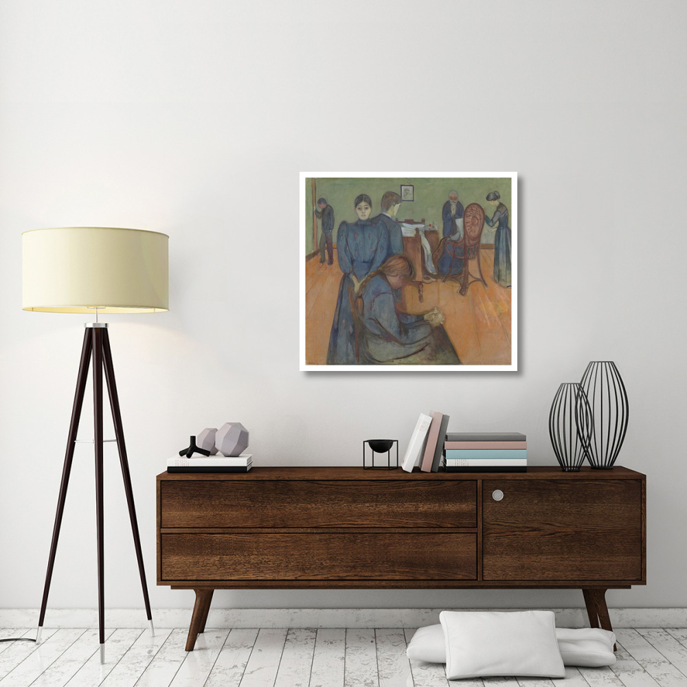 Death in the Sickroom, 1893-Paper Art-38&quotx35"