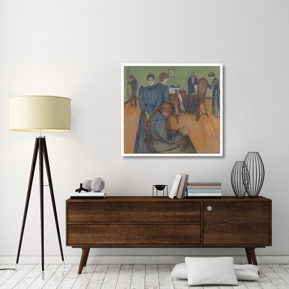 Death in the Sickroom, 1893-Paper Art-42&quotx38"