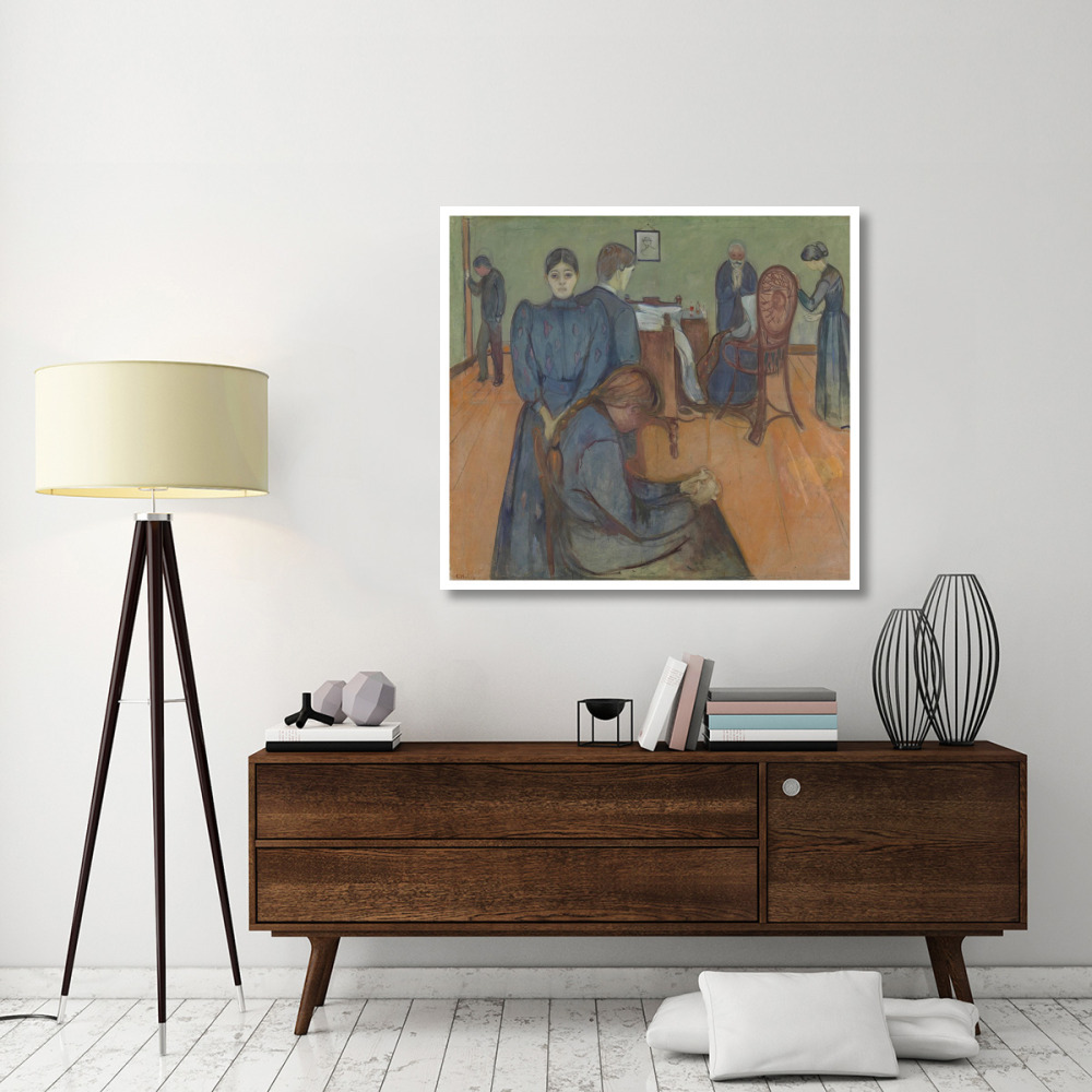 Death in the Sickroom, 1893-Paper Art-46&quotx42"