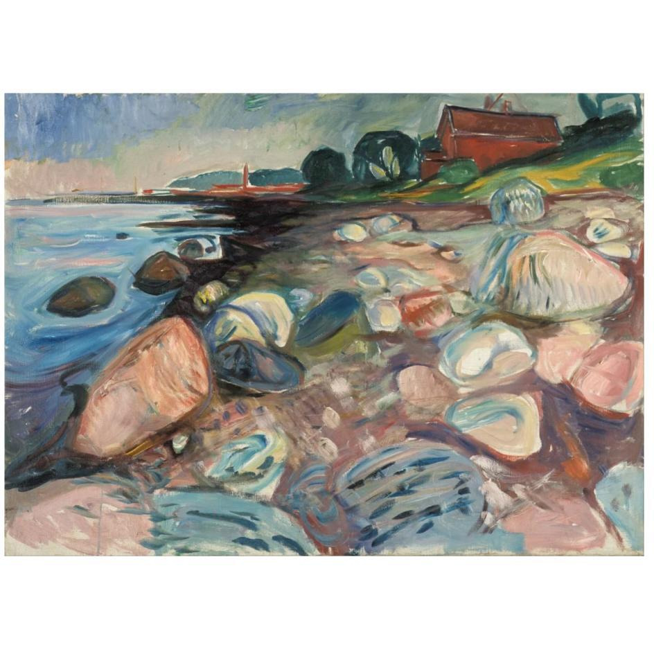 Shore with Red House, 1904-Paper Art-26&quotx20"