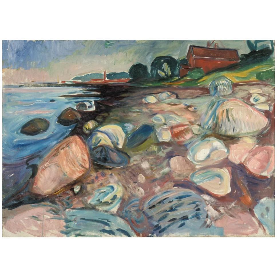Shore with Red House, 1904-Paper Art-42&quotx32"