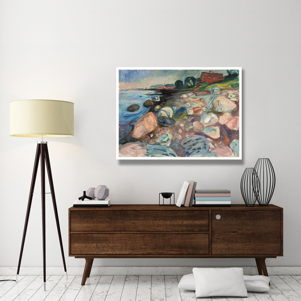 Shore with Red House, 1904-Paper Art-50&quotx38"
