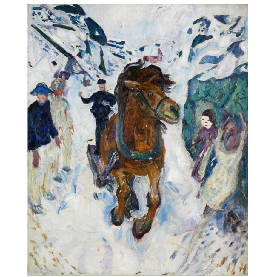 Galloping Horse, 1910-1912-Paper Art-18&quotx22"