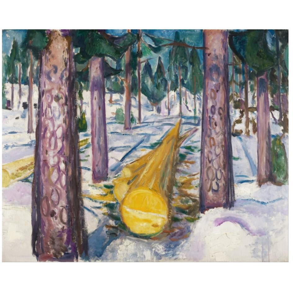 The Yellow Log, 1912-Paper Art-26&quotx22"