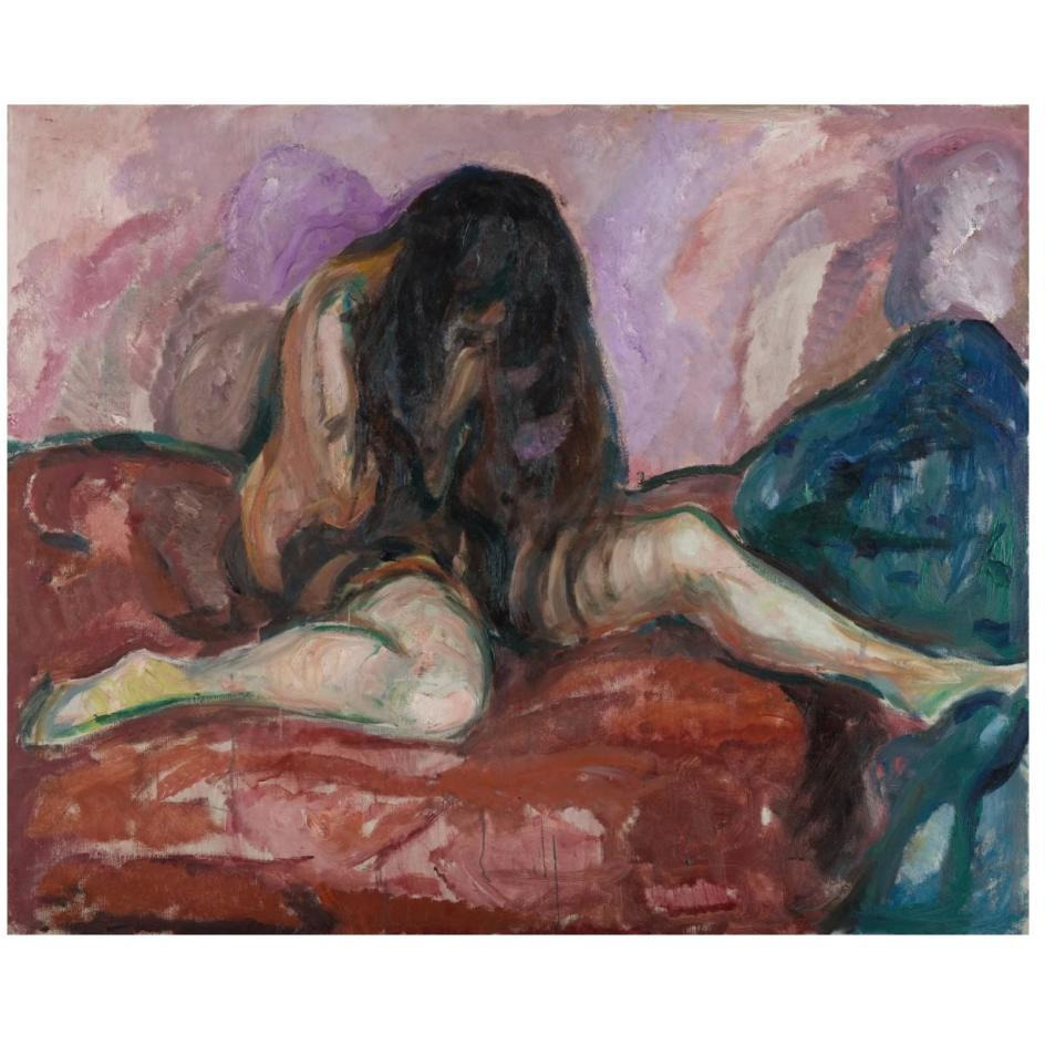 Weeping Nude. 1913-1914-Paper Art-26&quotx22"
