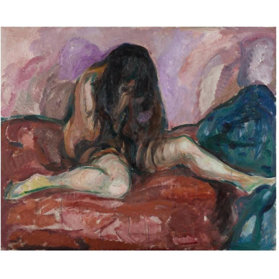 Weeping Nude. 1913-1914-Paper Art-30&quotx24"