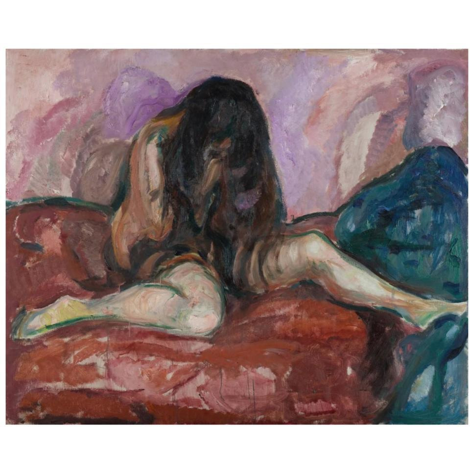 Weeping Nude. 1913-1914-Paper Art-37&quotx30"