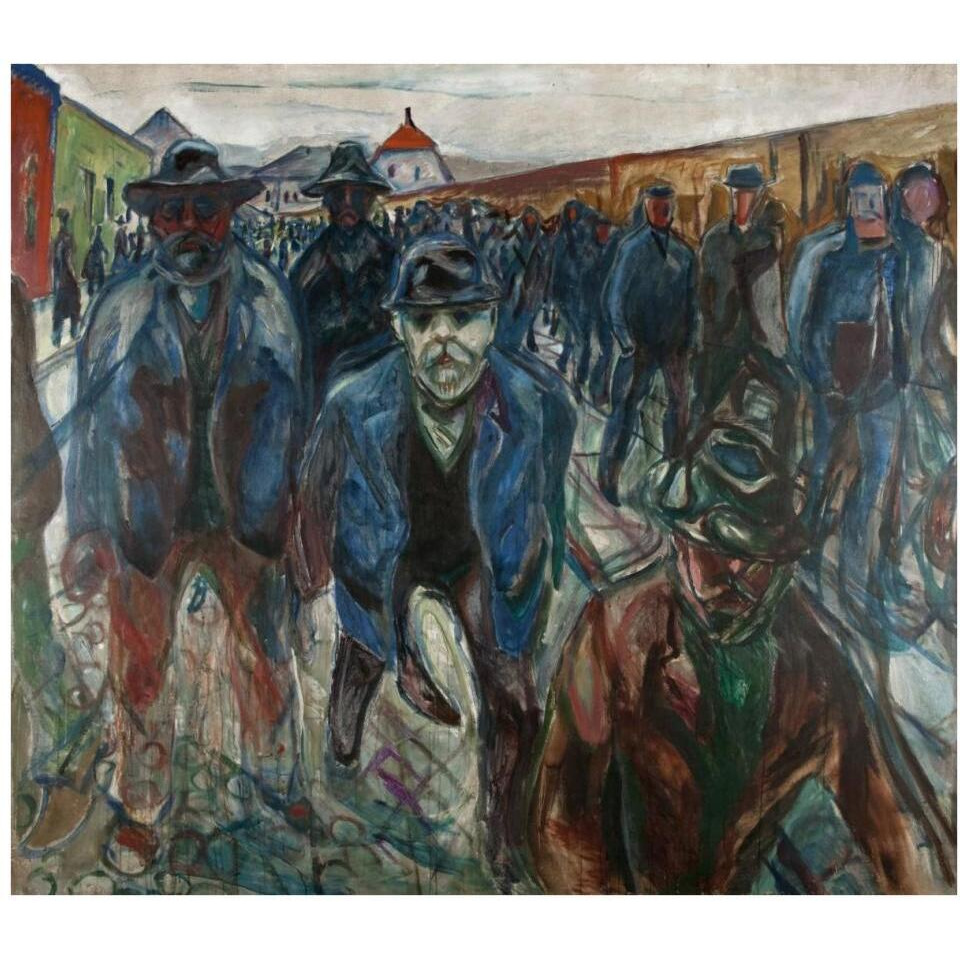 Workers on their Way Home, 1913-1914-Paper Art-38&quotx34"