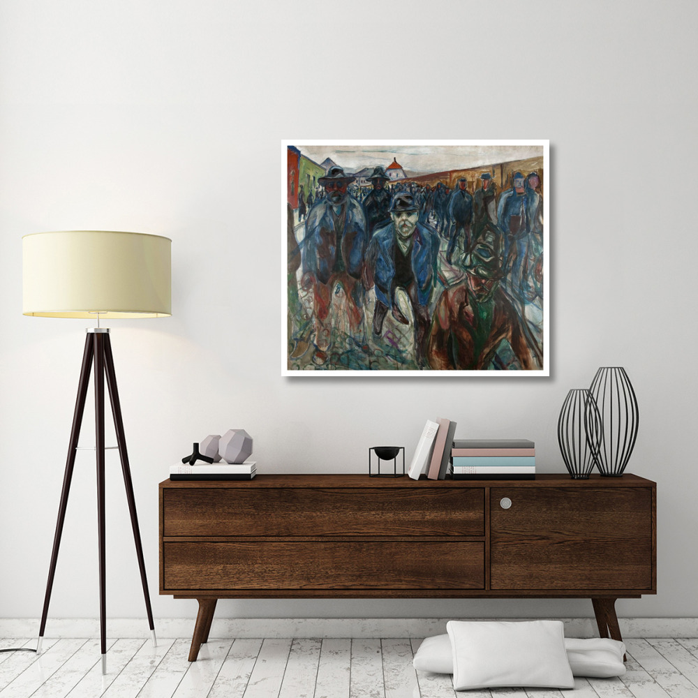 Workers on their Way Home, 1913-1914-Paper Art-46&quotx41"