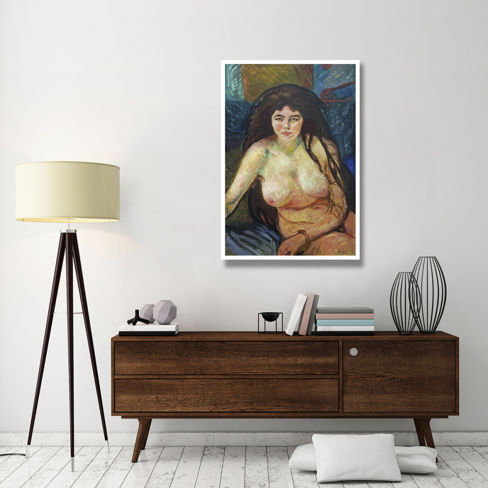 Female Nude The Beast, 1902-Paper Art-34&quotx50"