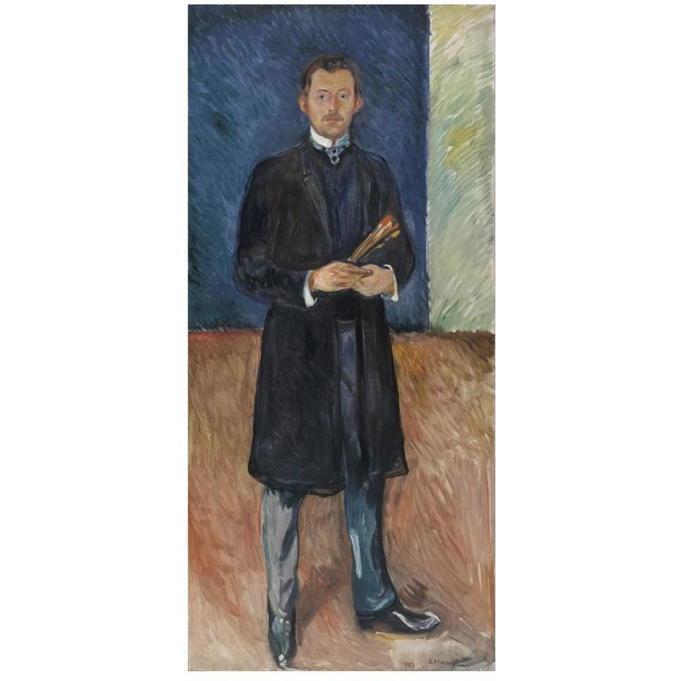 Self-Portrait with Brushes, 1904-Paper Art-22&quotx46"