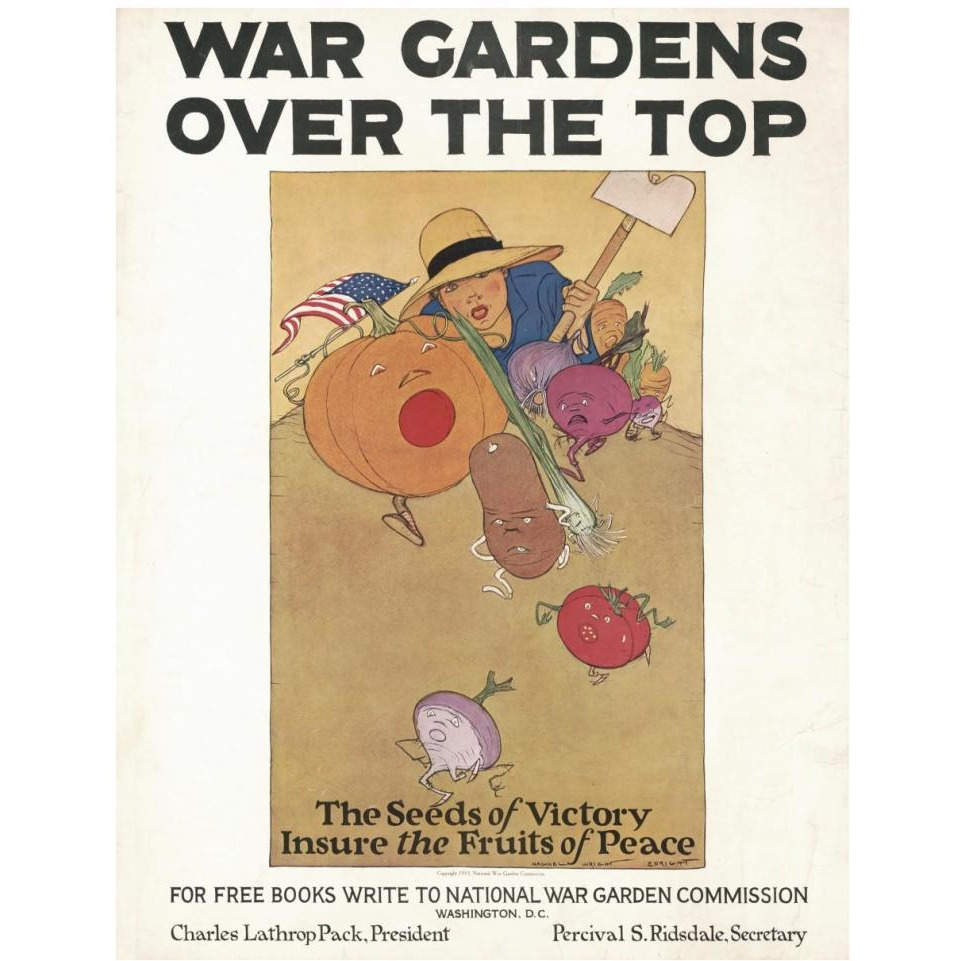 War Gardens Over the Top, 1919-Paper Art-32&quotx42"