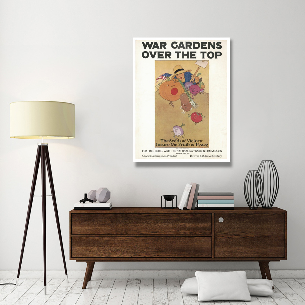 War Gardens Over the Top, 1919-Paper Art-38&quotx50"