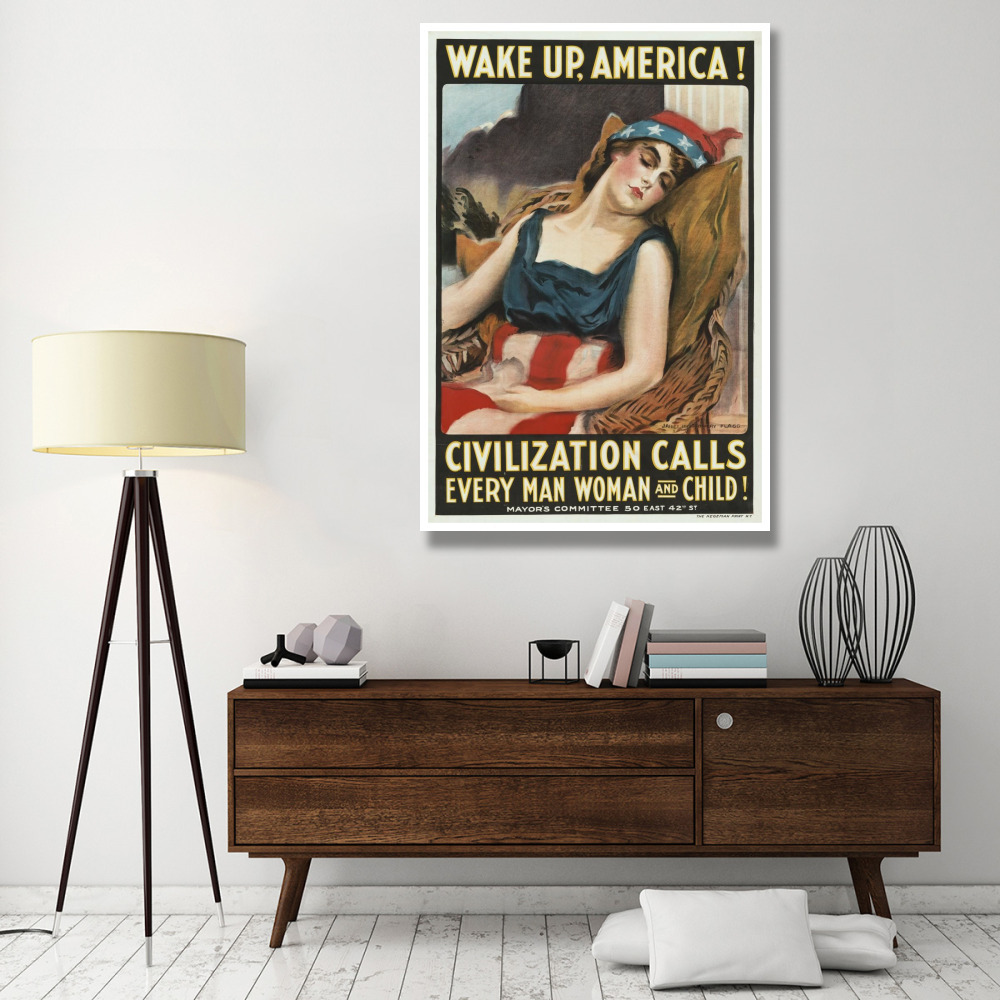 Wake up America Civilization calls every man, woman and child, 1917-Paper Art-42&quotx62"