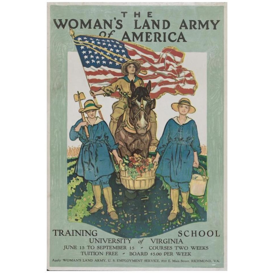 The Woman's Land Army of America-Paper Art-22&quotx32"