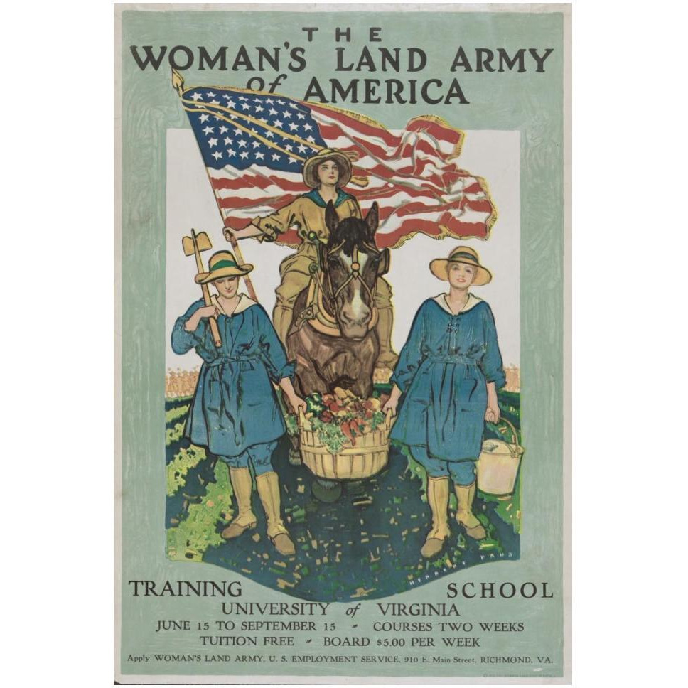 The Woman's Land Army of America-Paper Art-34&quotx50"