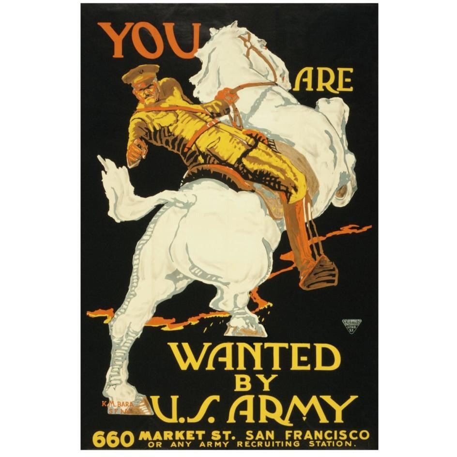 You are wanted by the U.S. Army, 1915/1918-Paper Art-18&quotx26"
