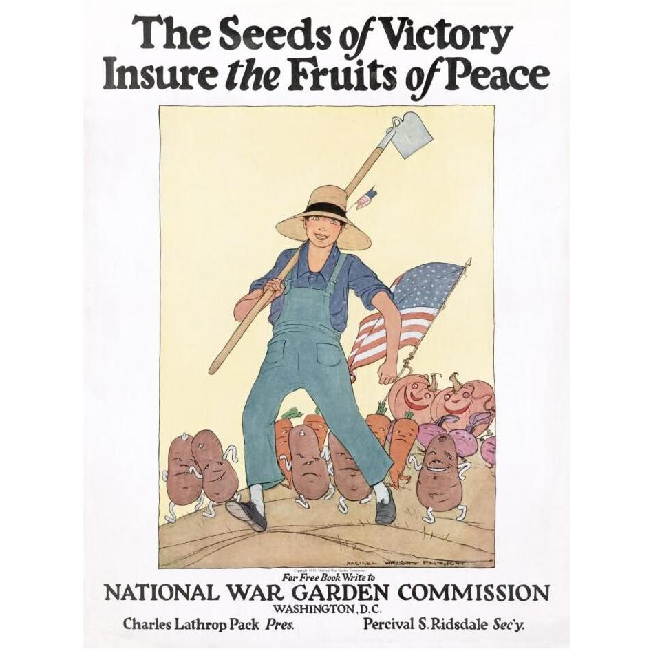 The Seeds of Victory Insure the Fruits of Peace, ca. 1919-Paper Art-14&quotx18"