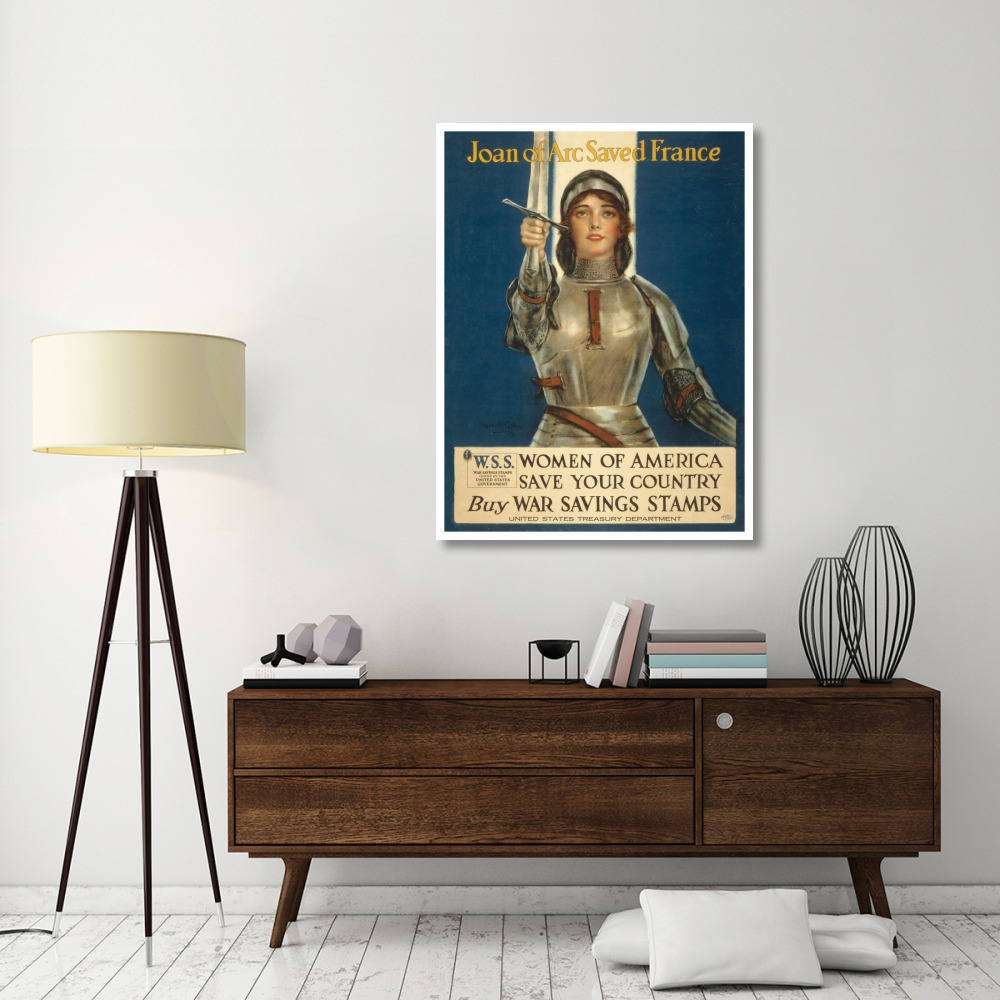 Joan of Arc Saved France--Women of America, Save Your Country, 1918-Paper Art-38&quotx50"