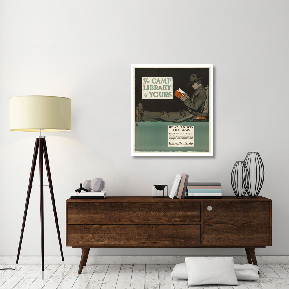The Camp Library is Yours - Read to Win the War, 1917-Paper Art-34&quotx38"