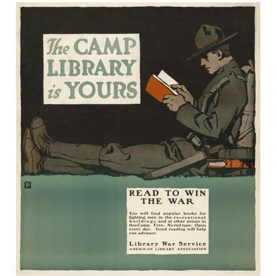 The Camp Library is Yours - Read to Win the War, 1917-Paper Art-38&quotx42"