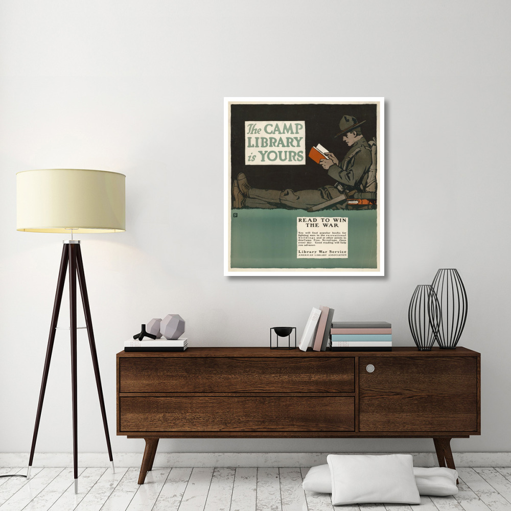 The Camp Library is Yours - Read to Win the War, 1917-Paper Art-38&quotx42"