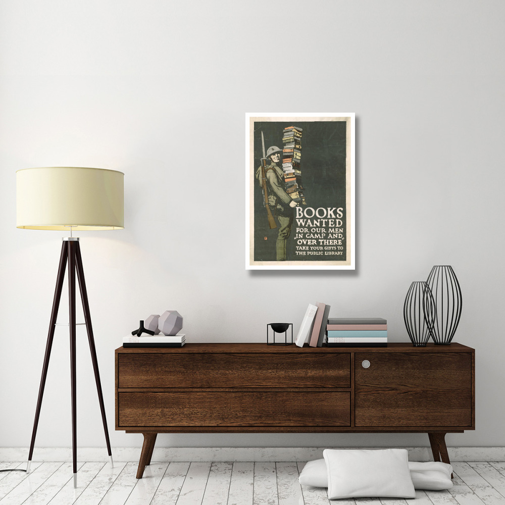 Books Wanted for our Men in Camp and Over There, 1918/1923-Paper Art-26&quotx38"