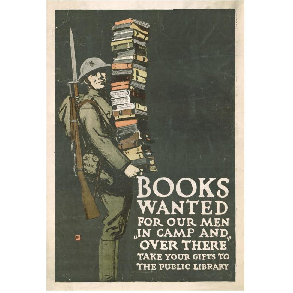 Books Wanted for our Men in Camp and Over There, 1918/1923-Paper Art-42&quotx62"