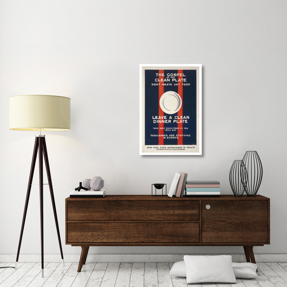 The Gospel of the Clean Plate, Don't Waste Any Food, 1917-Paper Art-26&quotx38"