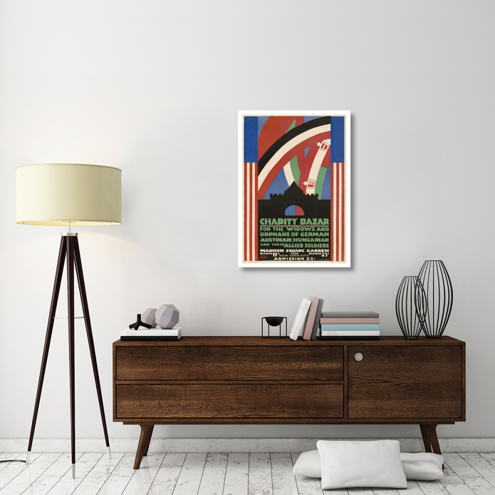 Charity Bazaar for Widows and Orphans, 1916-Paper Art-27&quotx38"