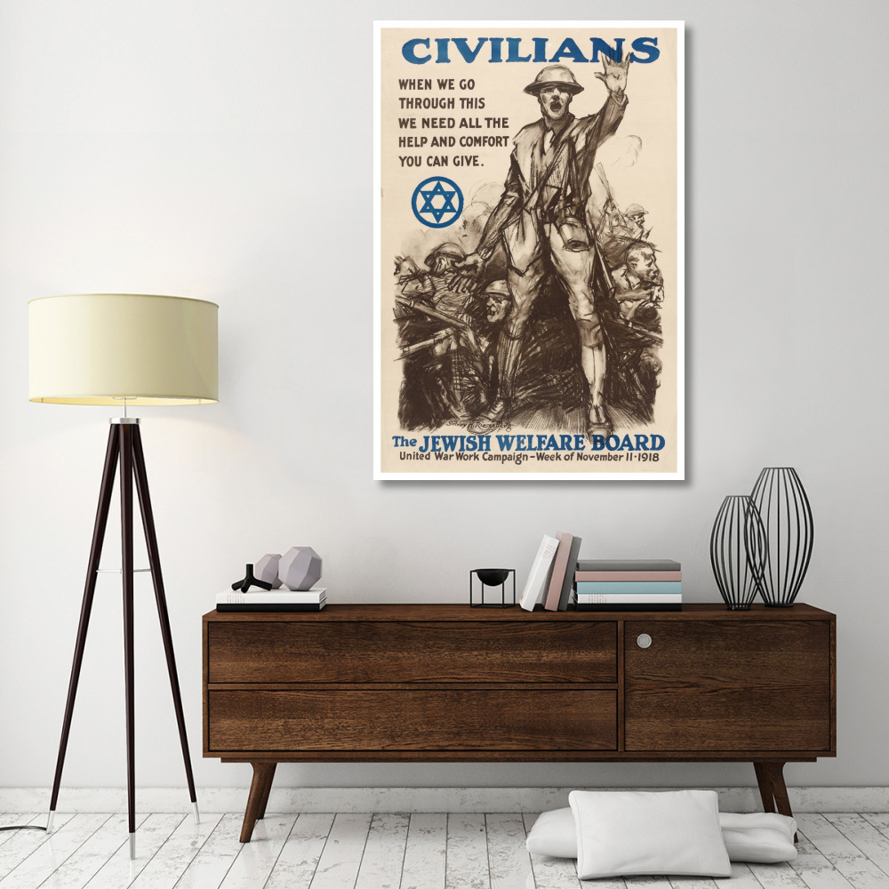 Civilians - The Jewish Welfare Board, 1918-Paper Art-42&quotx62"