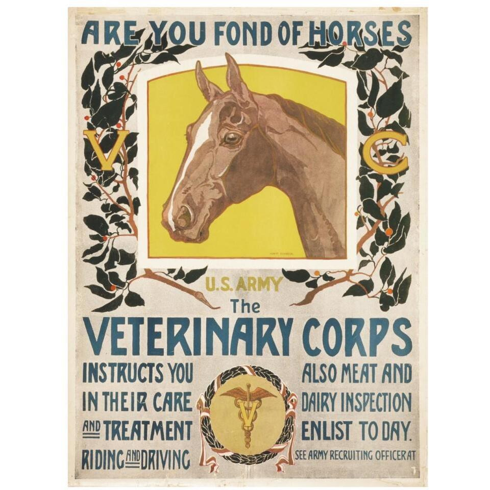 Are You Fond of Horses, 1919-Paper Art-26&quotx34"
