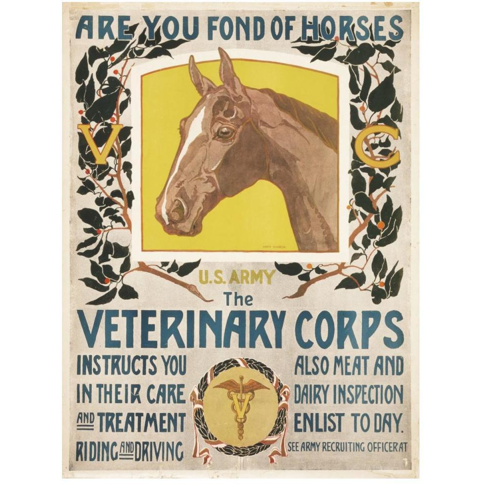 Are You Fond of Horses, 1919-Paper Art-38&quotx50"