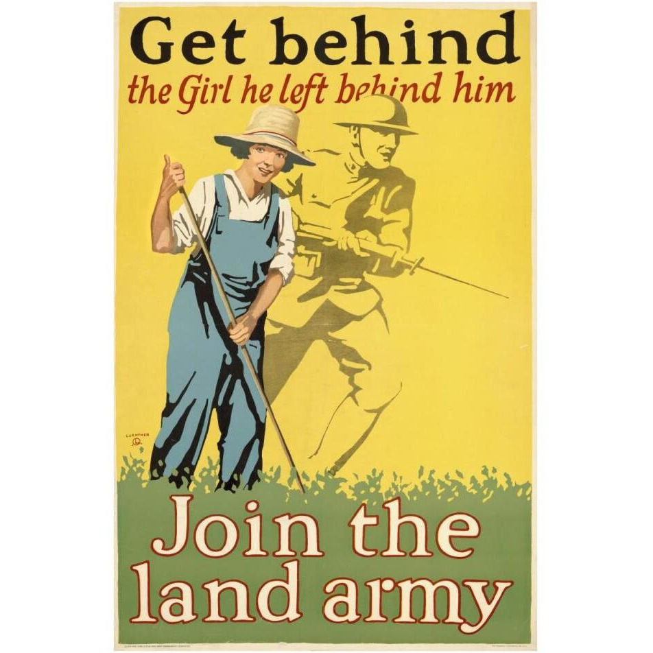 Get behind the girl he left behind him, ca. 1918-Paper Art-26&quotx38"
